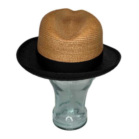 STETSON Staycation Fedora - Two Tone Straw Hat - Resort Summer Vacation - Size S - Picture 4 of 9